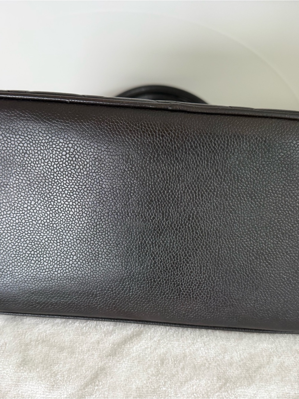 Chanel Vintage Medallion Tote Dark Brown Caviar Leather Gold Hardware - Picture 4 of 10